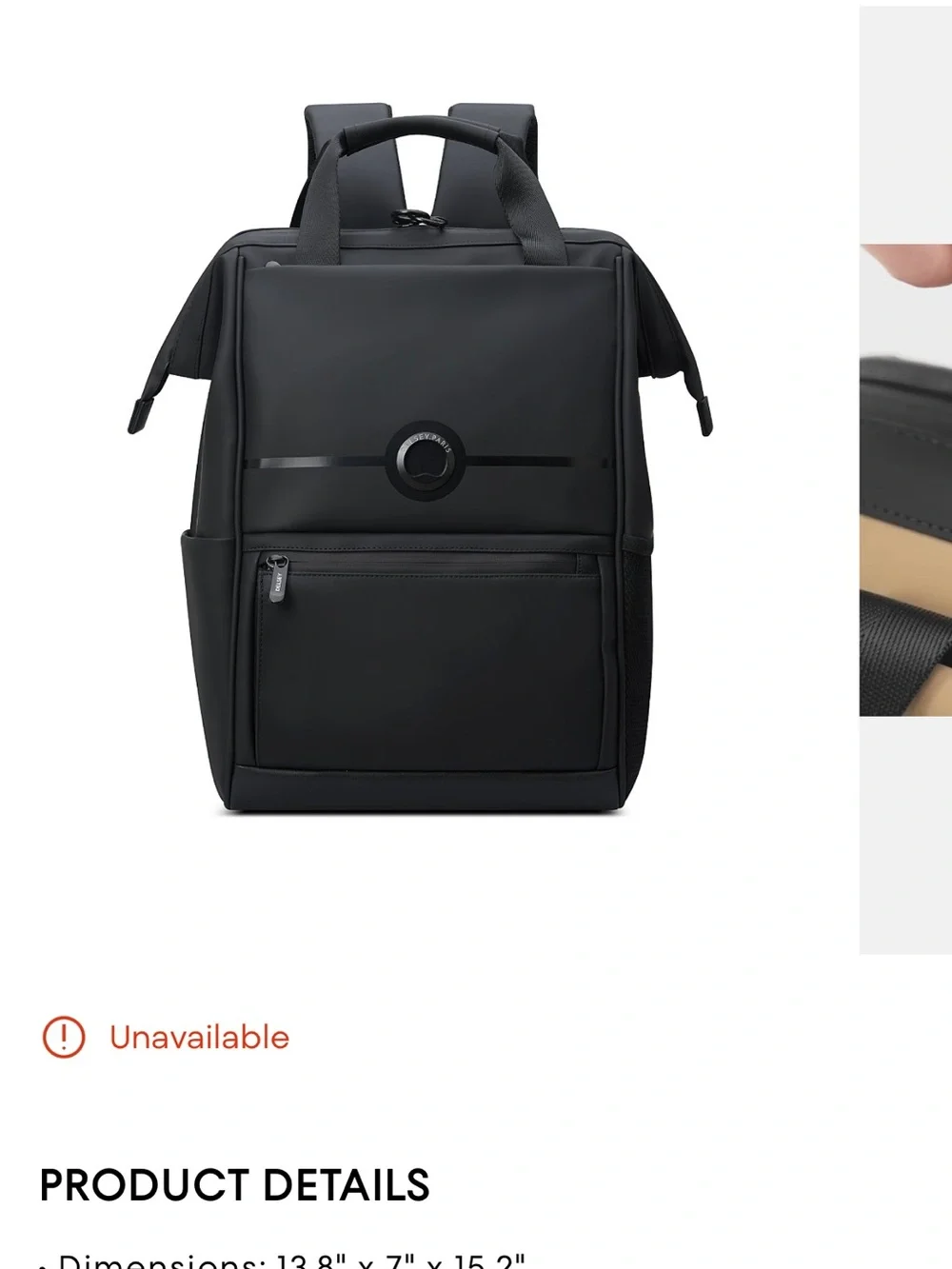 Delsey paris turenne backpack - Sleek Everyday Bag